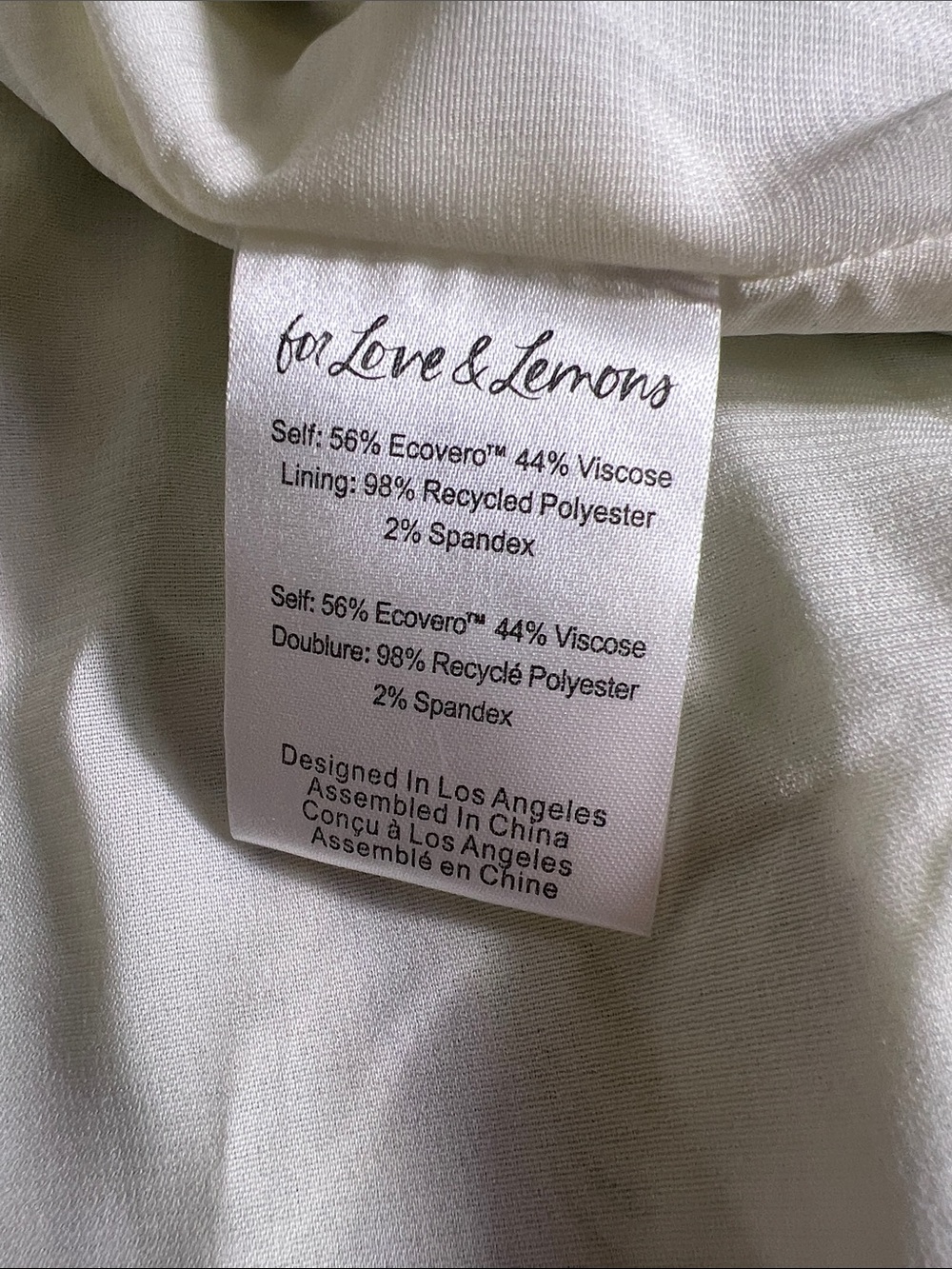 For Love And Lemons Green and White Wave-Print Mini Dress size L - Picture 10 of 14